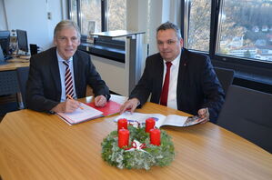 Helmut Riecher und Daniel Steinrode im Gespräch