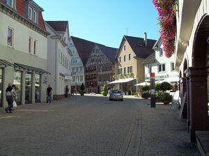 Marktstraße in Nagold mit wenig Verkehr!