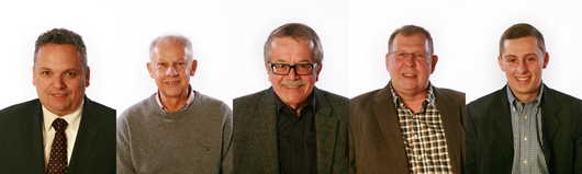 v.l. D. Steinrode, G. Streib, R. Schmid, W. Schleehauf, M. Ackermann