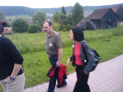 Ortsrundgang mit Kandidaten in Pfrondorf.