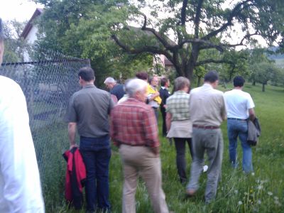 Ortsrundgang mit Kandidaten in Pfrondorf.