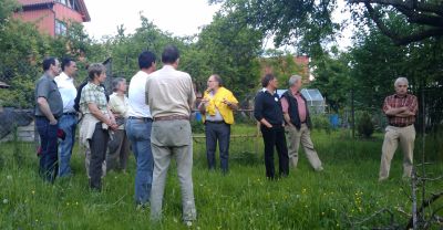 Ortsrundgang mit Kandidaten in Pfrondorf.